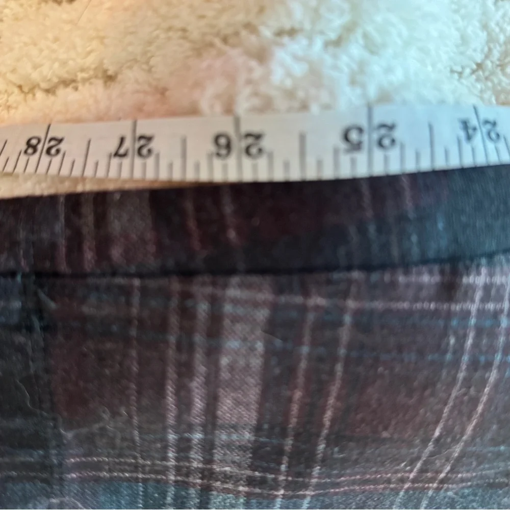 Liverpool Maroon & Blue/Black Plaid Preppy Flattering size 14